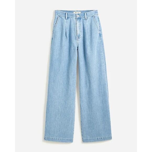 Madewell The Harlow Wide Leg Jean Airy Denim Blue High Waisted Pockets US 27 - Picture 5 of 13